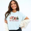 Tis' The Season Watercolor - Women's Garment Dyed Graphic T-Shirt - 2 of 4