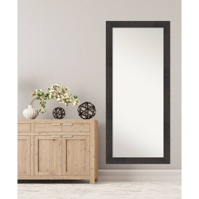 Espresso Dark Wood Full Length Leaning Wall Mirror