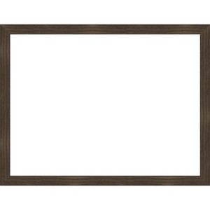 Amanti Art Woodgrain Stripe Chocolate Framed Dry Erase Magnetic Board - 1 of 4