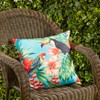 Saro Lifestyle Vibrant Toucan Outdoor Pillow with Poly Fill, 18"x18", Multicolored - 4 of 4