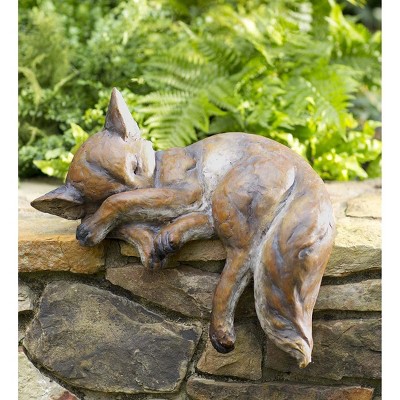 Wind & Weather Indoor/Outdoor Detailed Sleeping Fox Cast Resin Sculpture