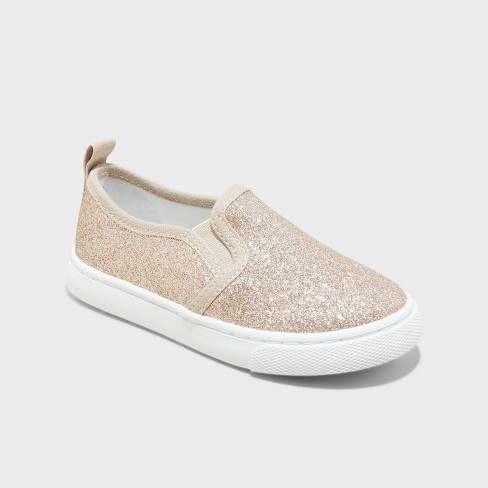 Gold sparkly cheap slip on shoes