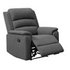 Burlap Fabric Manual Recliner Chair with Cushion Back, Pillow Top Arms, and Plush Cushion - 2 of 4