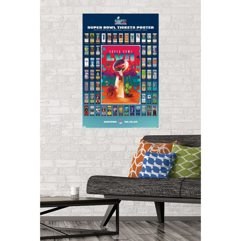 Trends International NFL League - Super Bowl LVII Ticket Collage Unframed Wall Poster Prints, 2 of 7