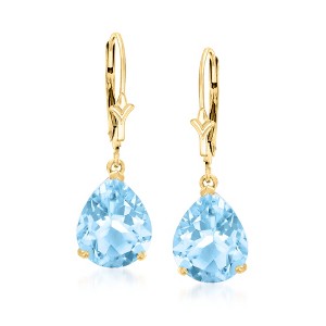 Ross-Simons 7.50 ct. t.w. Pear-Shaped Sky Blue Topaz Earrings in 14kt Yellow Gold - 1 of 3