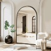Spassway Arched Metal Full Length Mirror with Bracket Decorative Freestanding Mirror Accent Dressing Mirror for Living Room Bedroom - 2 of 4