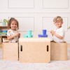 ECR4Kids Bentwood Multipurpose Table and Chair Set, Natural, 3-Piece - 4 of 4