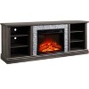 Lyngins 70" Fireplace TV Stand with Faux Stone Surround,Media Console Table with 23" Fireplace Insert,Entertainment Center for Living Room - 2 of 4