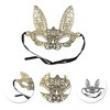 Unique Bargains Halloween Christmas Lace Long-Ear Bunny Half Face Party Mask 1 Pc - 3 of 4