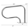 Costway 2pcs Swimming Pool Hand Rail Stainless Steel Ladder Stair Rail w/Base Plate - 2 of 4