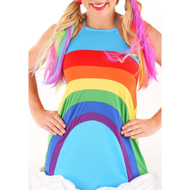 HalloweenCostumes.com Rainbow Womens Dress Costume, 4 of 6