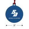 University of San Diego Primary Logo Aluminum Holiday Christmas Tree Ornament - 3 of 4