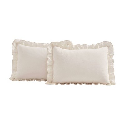 Lush Decor 3pc King Ruffle Skirt Bedspread Set Ivory - Lush Décor: Elegant Polyester Bedding, OEKO-TEX Certified — фото 7