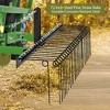 72 Inch Pine Straw Rake, 30 Coil Spring Tines Behind Landscape Rake with 3 Point Hitch Receiver Attachment Fit to Cat0 Cat 1 Tractors - image 3 of 4