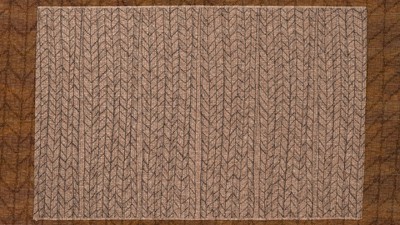 Braided Black Geometric 24" Synthetic Easy-Care Rectangular Rug