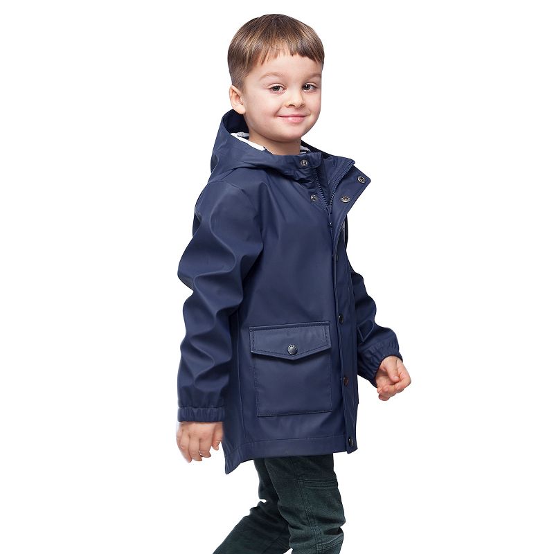 Rokka&Rolla Boys' and Toddlers' Waterproof Rain Coats Rubberized Jackets, 5 of 12