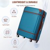 Maggift Luggage, with 4 Spinner Wheels Lightweight Suitcase, Suitable for business trips and travel, Blue, 20.1"*12.4"*30.3" - 3 of 4