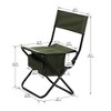 Sevobal Outdoor Portable Chairs 4 piece Gray Folding Chair with Storage Bag for Indoor Outdoor Camping Picnics Fishing, Green, 19.3"*15.35"*30.5" - 3 of 4
