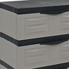 HomeRoots 30" Gray And Black Heavy Duty Plastic Three Drawer Utility Cabinet - 4 of 4