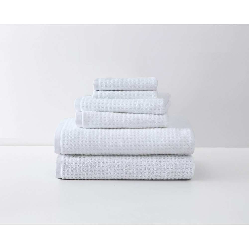 6pc Northern Pacific Bath Towel Set White - Tommy Bahama: Midweight Cotton, Low Lint, Solid Terry, Assorted Sizes