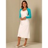 INSPIRE CHIC Women's Elegant Long Sleeve Knit Open Front Crop Bolero Shrug - 4 of 4