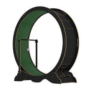 45'' Cat Exercise Wheel for Indoor Cats, Large Wood Cat Treadmill Small Animal Running Wheels with Lock & Playing Ball, Cats Wheel Exerciser - 1 of 4