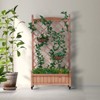 Gulches Set of 2 Brown Raised Planters Garden Beds, 22x8x6 - with Grid Design, Outdoor Wooden Planters and Plant Stand with Climbing Trellis - 3 of 4