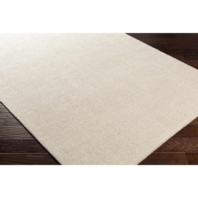 Ivory Handmade Wool Rectangular Area Rug 6' x 9'