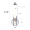 LLHZSY 5 1/2" Lantern Glass Pendant Chandelier Fixture for Kitchen Dining Room Hallway - 4 of 4