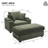 GDFStudio Ulen Modern Corduroy Upholstered Storage Chair with Ottoman and Detachable Cushions - 3 of 4