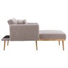 CAINAS 3-in-1 Convertible Accent Chair Bed with Adjustable Back&2 Pillows,Luxury Teddy Fabric Armchair Chaise Lounge for Living Room&Bedroom - 2 of 4