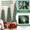 Resenkos 3-Piece Slim Pencil Christmas Tree Set (4ft/5ft/6ft) - 216+302+505 Branch Tips, Simulated Snow Cotton Green - 3 of 4
