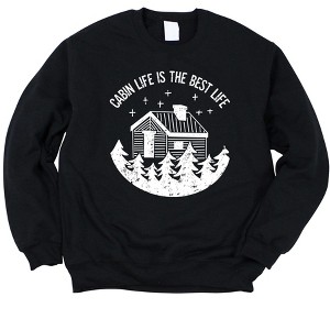 Simply Sage Market Women's Cabin Life Is The Best Life Gildan Sweatshirt - 1 of 2