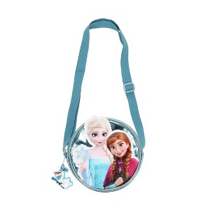 Disney Frozen Elsa & Anna Snowflake Blue 5.5" Mini Pu Handbag - 1 of 4
