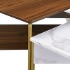 Kumasinova Set of 4 Modern Nesting Coffee Table,Square Adjustable Configuration Center Table,Mid-Century Coffee Tables for Living Room - 3 of 4