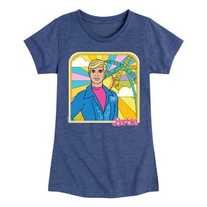 Girls' - Barbie - Retro Malibu Ken Fitted Short Sleeve Graphic T-Shirt - 1 of 4