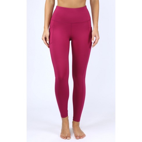 90 Degree By Reflex - Women's Polarflex Fleece Lined High Waist Side Pocket  Legging - Raspberry Radiance - X Large : Target