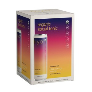 Hiyo NA Blackberry Lemon Organic Social Tonic - 4pk/12 fl oz Cans - 1 of 4