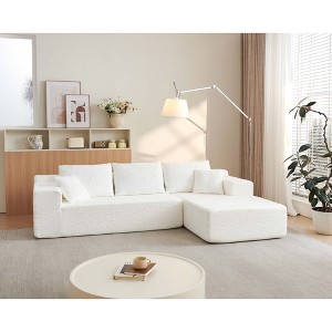 104'' Cloud Sectional Sofa with L-Shaped Chaise, Innovative Chenille Fabric, Deep Seats, and No Assembly Required - 1 of 4