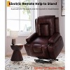 Power Lift Recliner Chair - Heat and Massage, Adjustable Back & Legs, PU Leather Electric Lift Chair Designed for The Elderly and People - 3 of 4