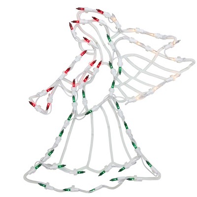 Northlight 18" Lighted Trumpeting Angel Christmas Window Silhouette Decoration