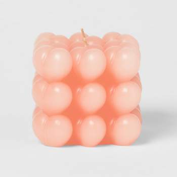 15oz Heart Bubble Figural Candle Casual Pink - Threshold™