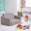 Honeyjoy 2-in-1 Toddler Fold out Couch Children’s Convertible Sofa to Lounger - 2 of 4