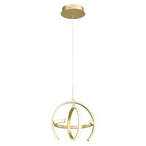 ZACHVO 25W Gold LED Pendant Light with Adjustable 3-Ring Design, Dimmable 3000K Modern for Indoor Use - 1 of 4