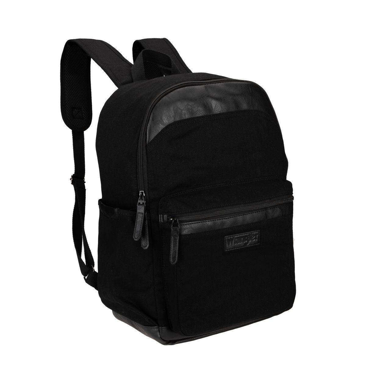 Wrangler Powell Denim Laptop Backpack for Adult Kid, Brand Logo Water-Resistant Casual Daypack for Travel School with Padded Laptop Notebook Sleeve - thumbnail 3