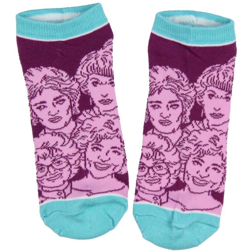 The Golden Girls Stay Golden 3 Pair Character Ankle No Show Socks Multicoloured, 2 of 6