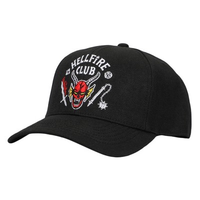 Stranger Things Hellfire Club Men’s Black Traditional Snapback Hat