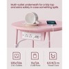 VASAGLE Side Table with Charging Station, Round End Table With Fabric Storage Box, for Living Room, Bedroom, Nightstand with Power Outlets USB Ports - 4 of 4