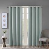 DSVIMOY Curtain Panels, Printed Heathered Blackout Grommet Top Curtain Panel for Living Room, Bedroom, Dusty Seafoam, 54"*50"*0.13" - 2 of 4