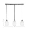 Toltec Lighting Any 3 - Light Chandelier in  Brushed Nickel with 5" White Linen  Shade - 2 of 2